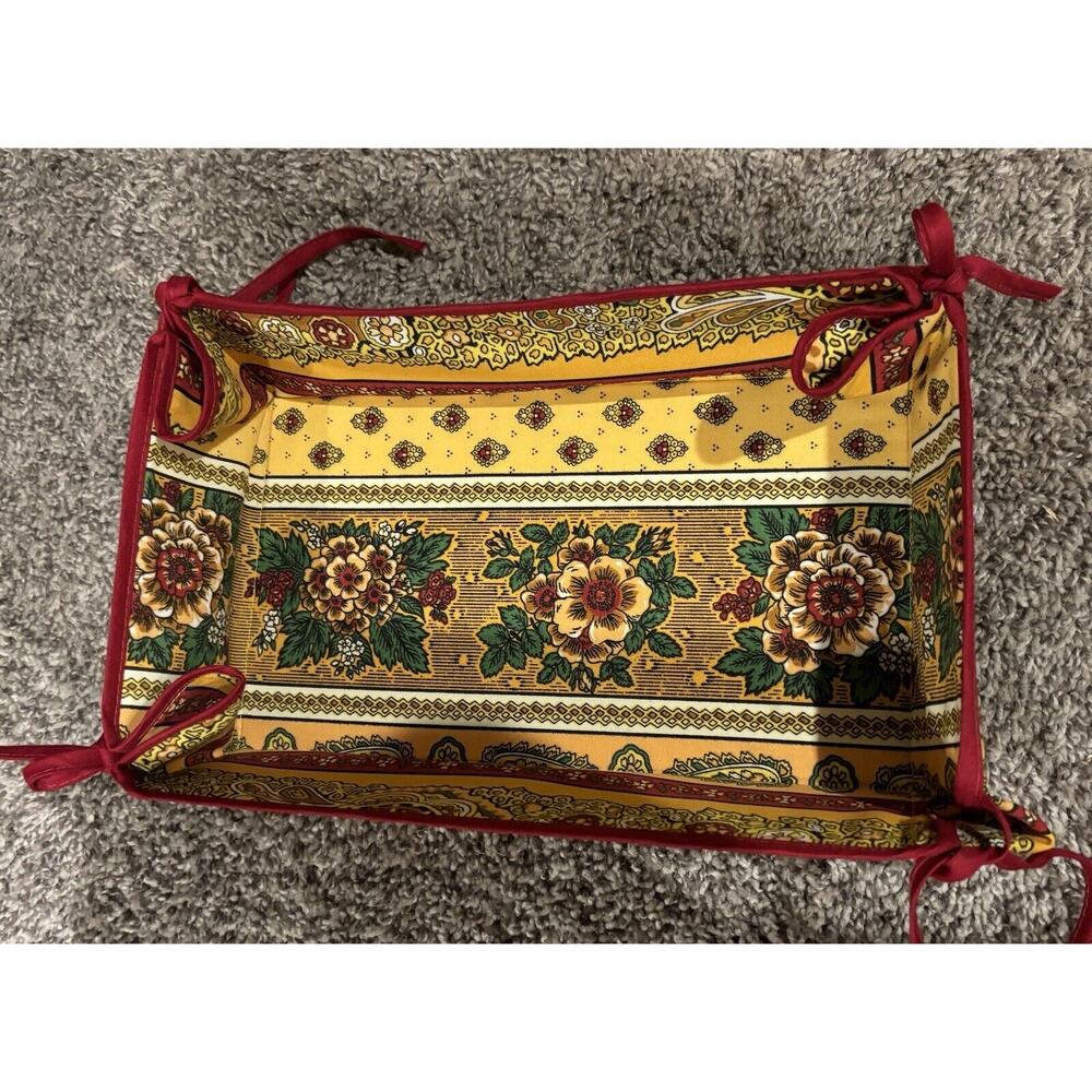 French square basket by Marat, Avignon, Provence, France 100% Cotton, 8"